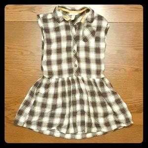Cat & Jack Girls Checked Sleeveless Tunic Top 6 6X